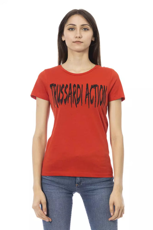 Trussardi Action Rote Baumwolle damen T-Shirt