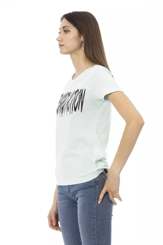 Trussardi Action Hellblaue Baumwolle damen T-Shirt