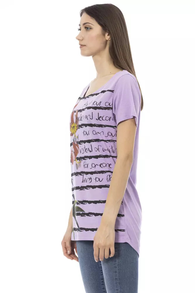 Trussardi Action Lila Baumwolle damen T-Shirt