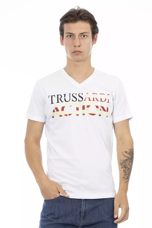 Trussardi Action Weiße Baumwolle herren T-Shirt