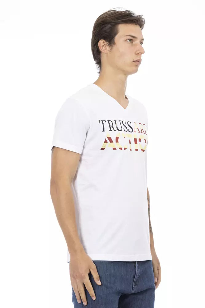 Trussardi Action Weiße Baumwolle herren T-Shirt
