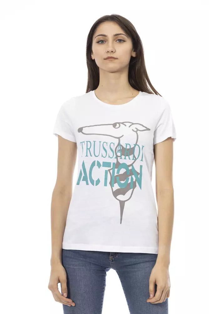 Trussardi Action Weiße Baumwolle damen T-Shirt