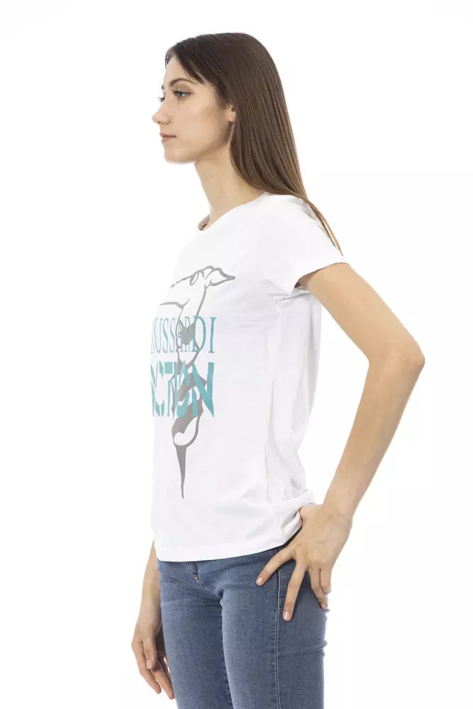Trussardi Action Weiße Baumwolle damen T-Shirt