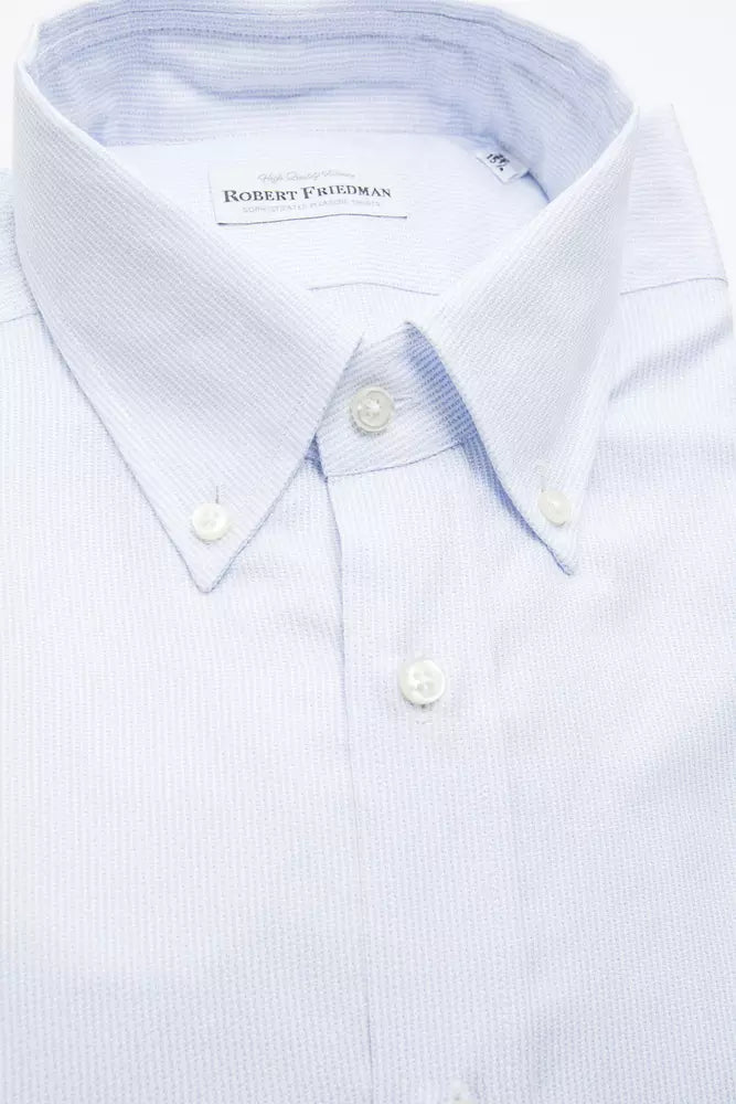 Robert Friedman Hellblaue Baumwolle herren Hemd