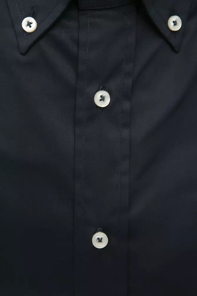 Robert Friedman Schwarze Baumwolle herren Hemd