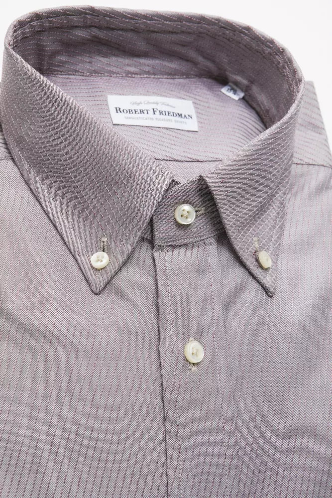 Robert Friedman Beige Baumwolle herren Hemd