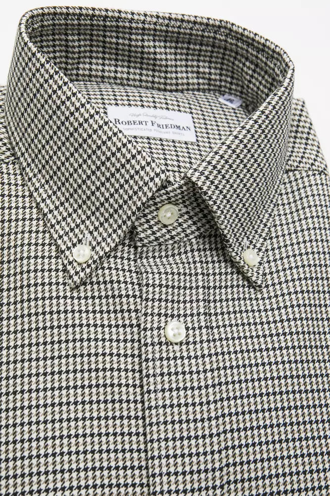 Robert Friedman Beige Baumwolle herren Hemd