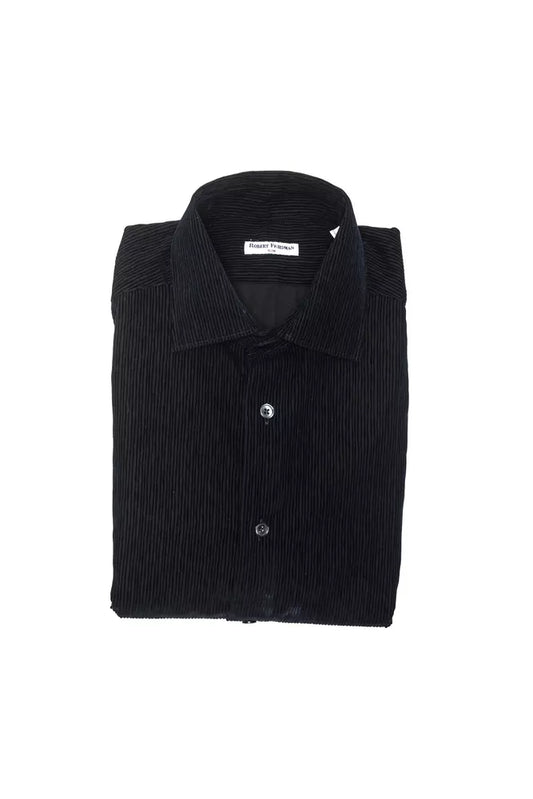 Robert Friedman Schwarze Baumwolle herren Hemd