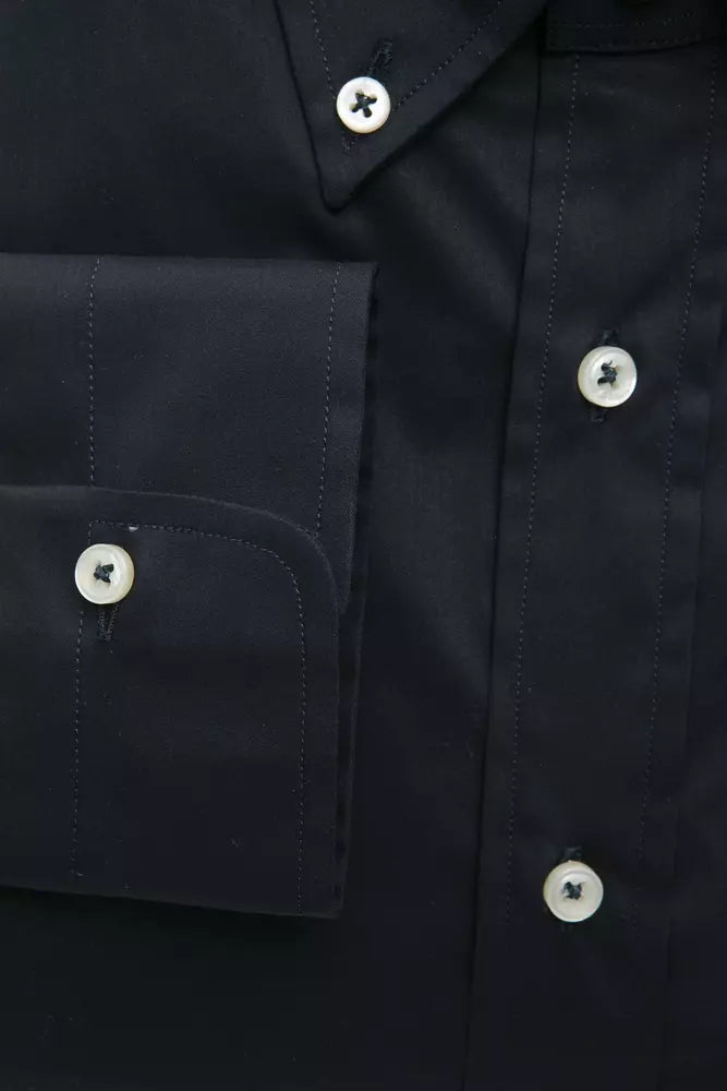 Robert Friedman Schwarze Baumwolle herren Hemd