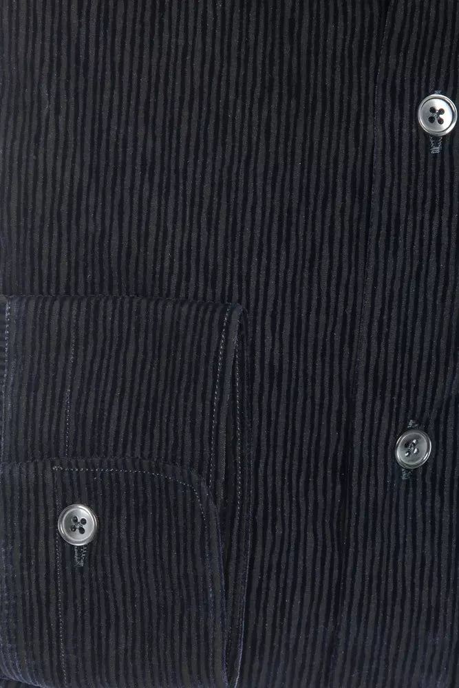 Robert Friedman Schwarze Baumwolle herren Hemd