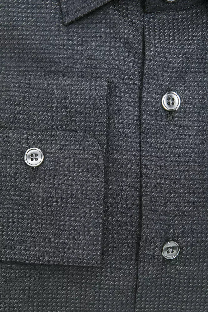 Robert Friedman Schwarze Baumwolle herren Hemd