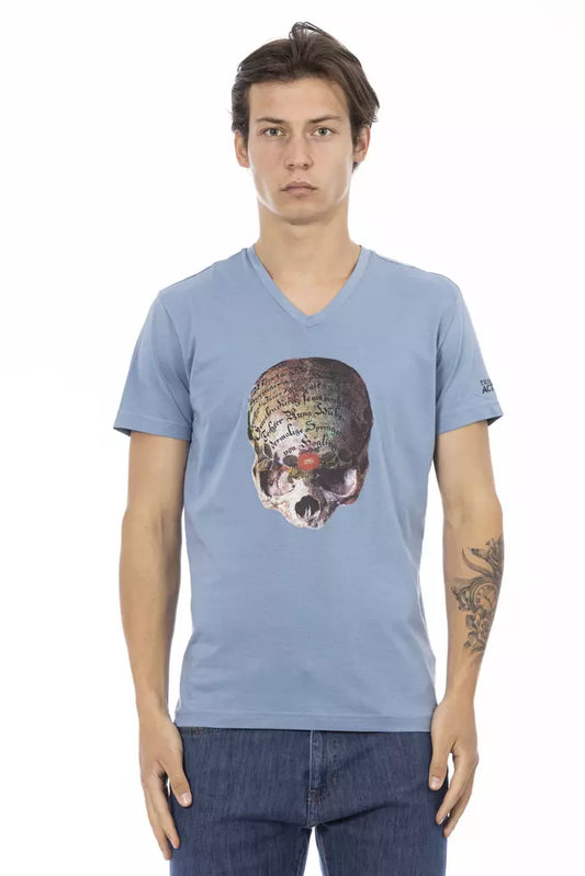 Trussardi Action Hellblaue Baumwolle herren T-Shirt