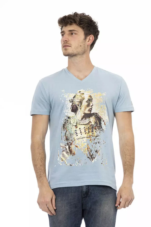 Trussardi Action Hellblaue Baumwolle herren T-Shirt