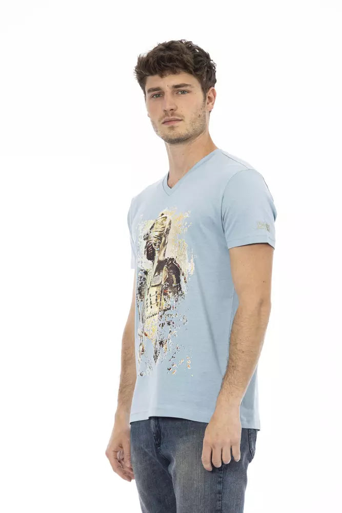 Trussardi Action Hellblaue Baumwolle herren T-Shirt