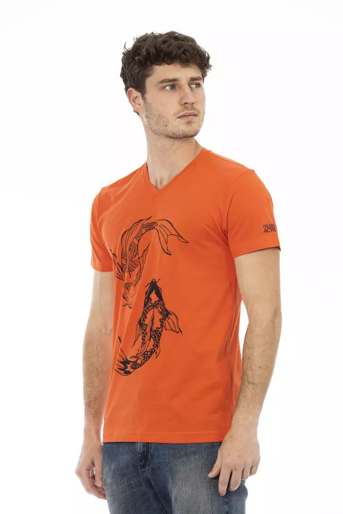 Trussardi Action Rote Baumwolle herren T-Shirt