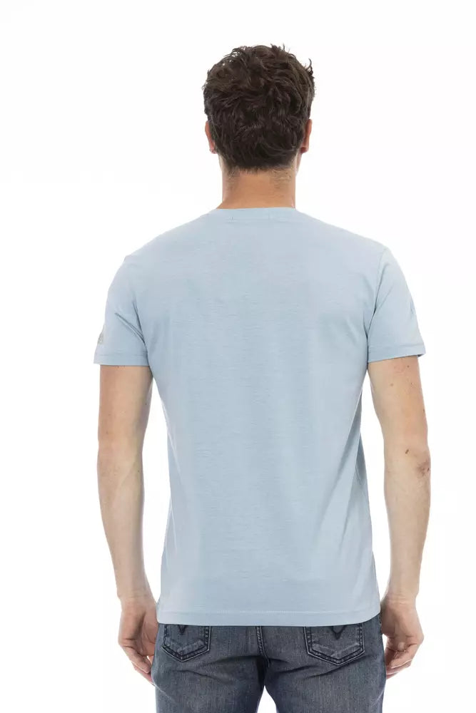 Trussardi Action Hellblaue Baumwolle herren T-Shirt