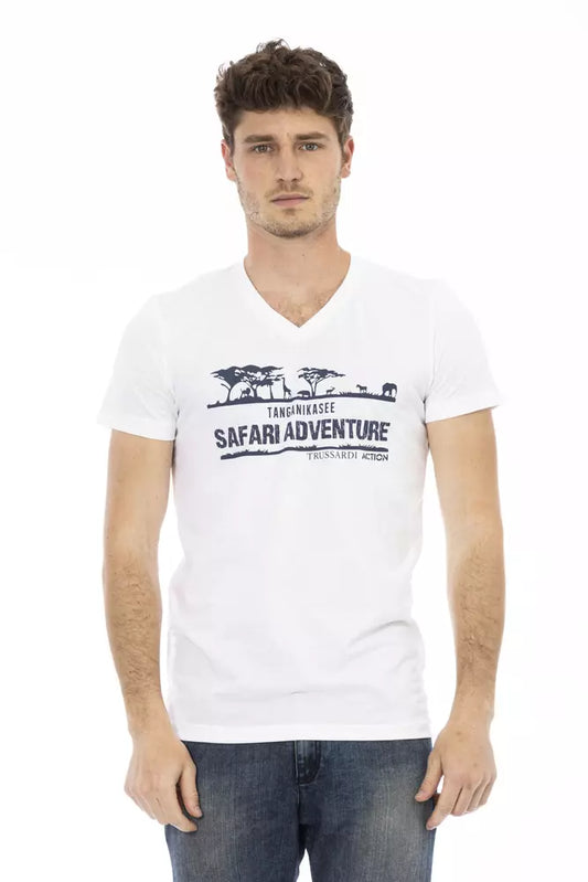 Trussardi Action Weiße Baumwolle herren T-Shirt