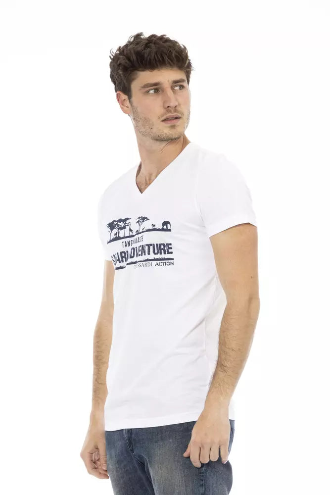 Trussardi Action Weiße Baumwolle herren T-Shirt