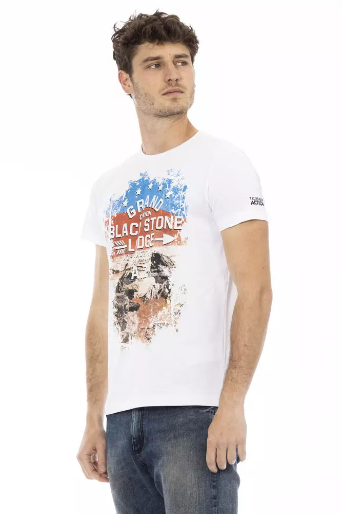 Trussardi Action Weiße Baumwolle herren T-Shirt