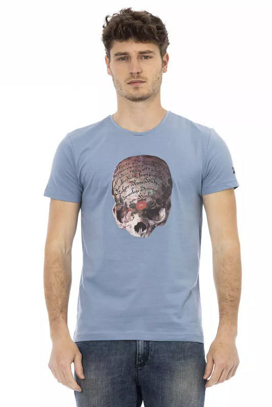 Trussardi Action Hellblaue Baumwolle herren T-Shirt