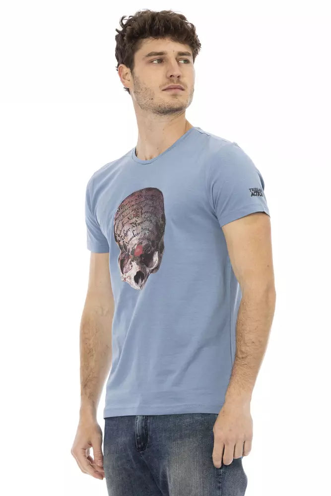 Trussardi Action Hellblaue Baumwolle herren T-Shirt