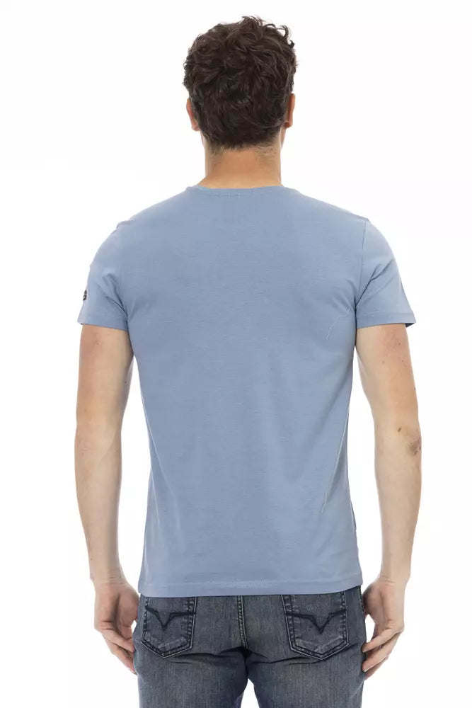 Trussardi Action Hellblaue Baumwolle herren T-Shirt