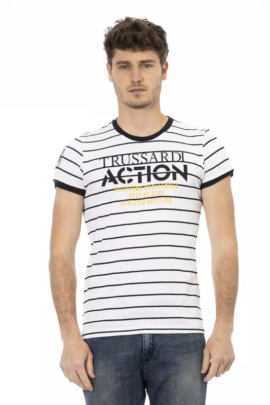 Trussardi Action Weiße Baumwolle herren T-Shirt