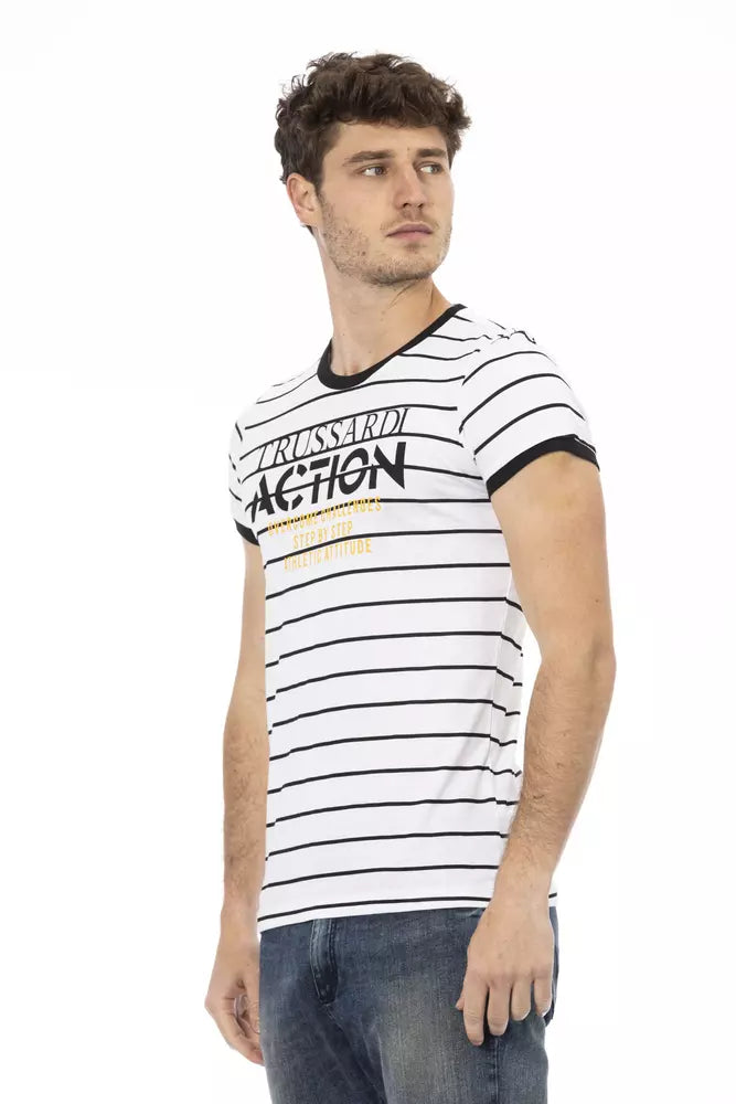 Trussardi Action Weiße Baumwolle herren T-Shirt