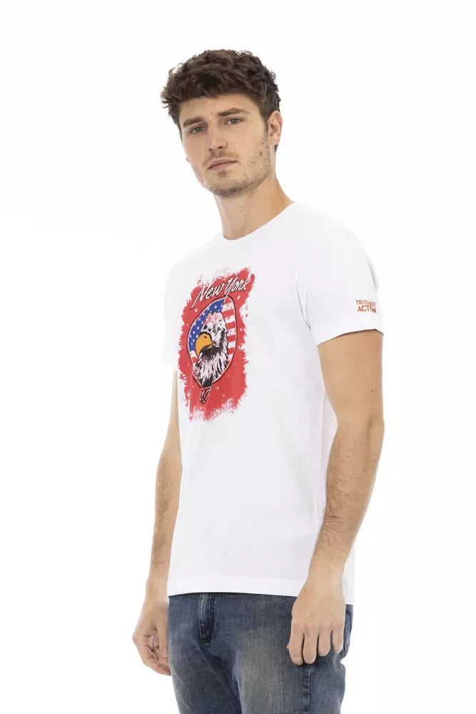 Trussardi Action Weiße Baumwolle herren T-Shirt