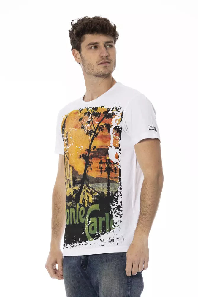 Trussardi Action Weiße Baumwolle herren T-Shirt