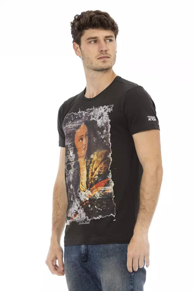 Trussardi Action Schwarze Baumwolle herren T-Shirt