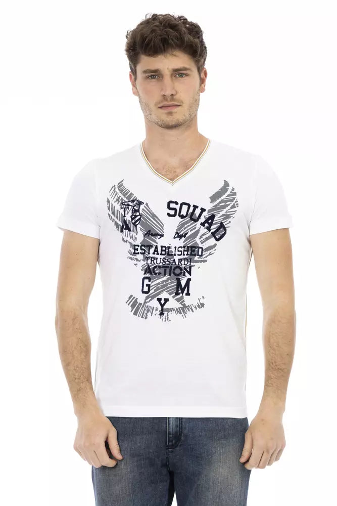Trussardi Action Weiße Baumwolle herren T-Shirt
