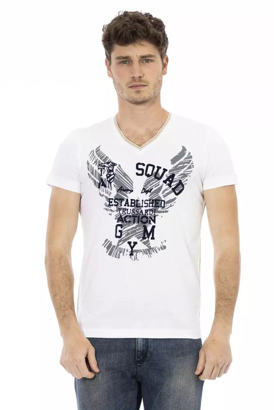 Trussardi Action Weiße Baumwolle herren T-Shirt