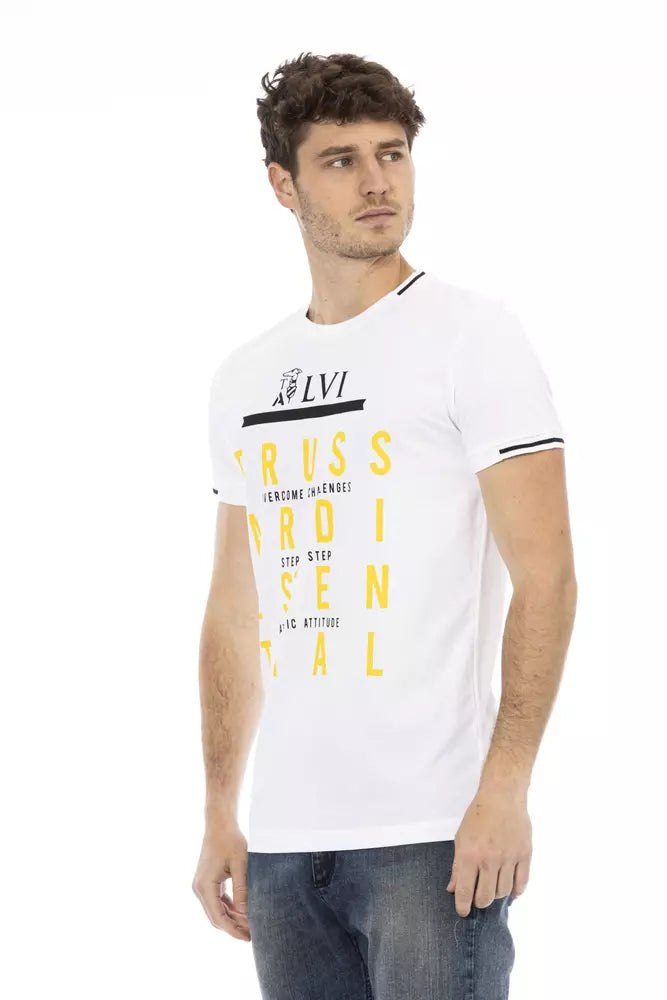 Trussardi Action Weiße Baumwolle herren T-Shirt