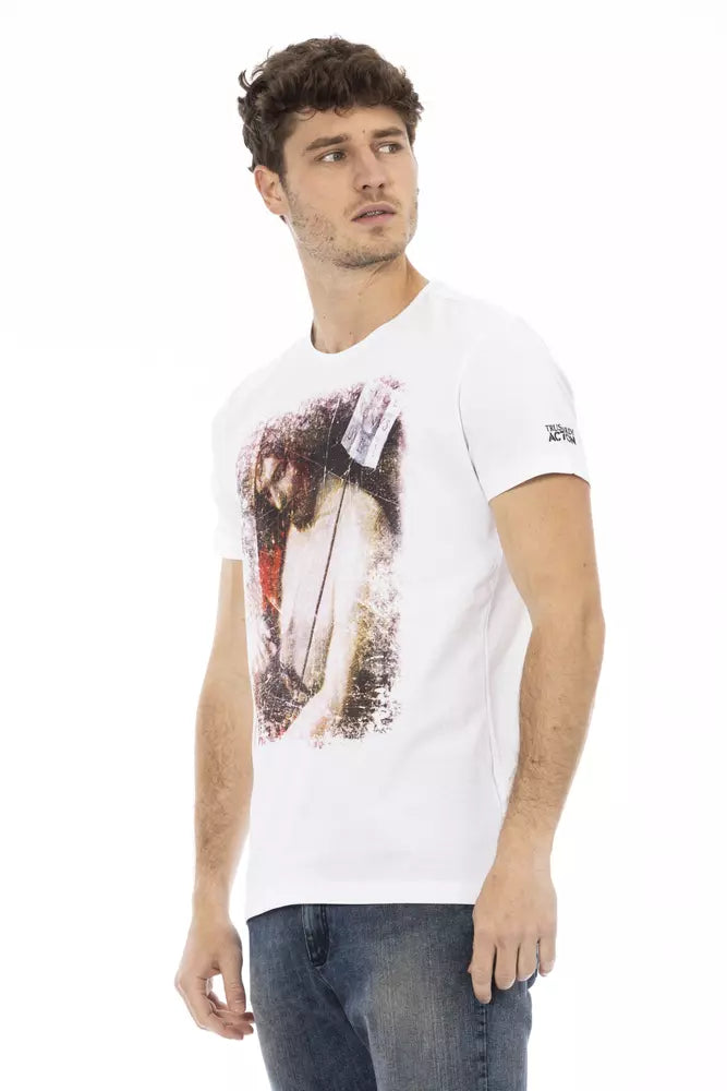 Trussardi Action Weiße Baumwolle herren T-Shirt