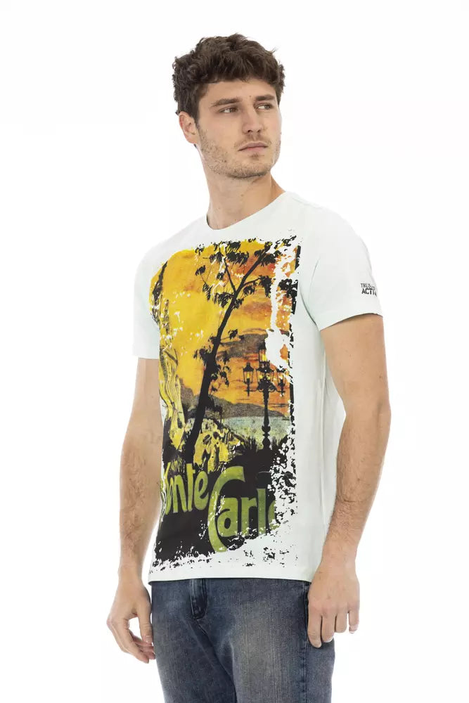 Trussardi Action Hellblaue Baumwolle herren T-Shirt