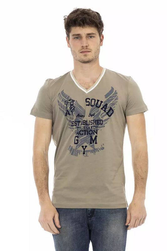 Trussardi Action Grüne Baumwolle herren T-Shirt