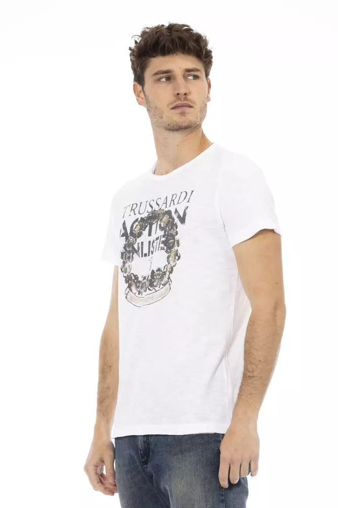Trussardi Action Weiße Baumwolle herren T-Shirt