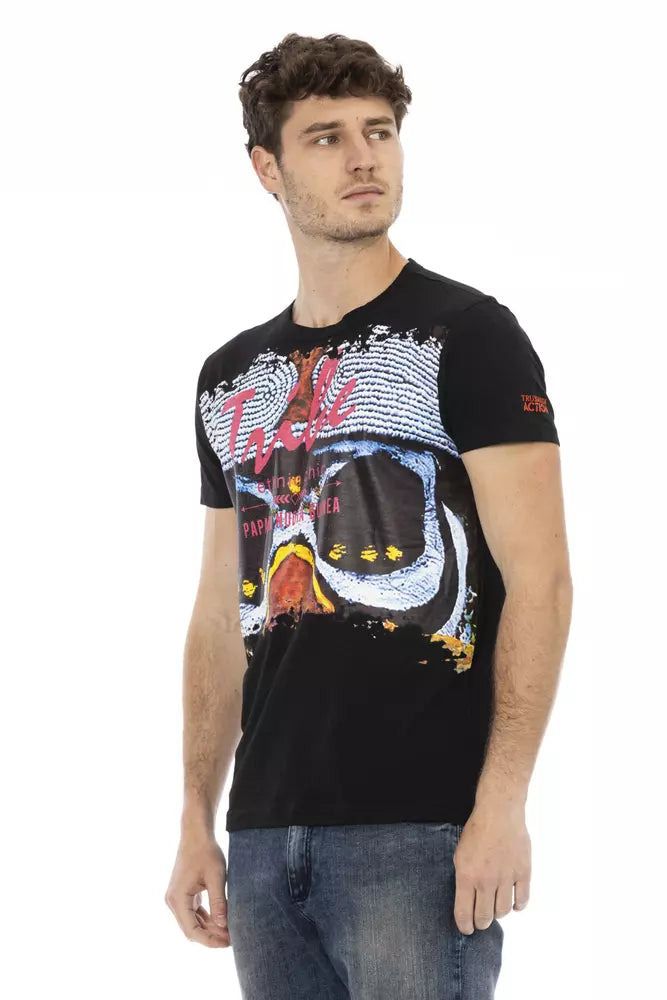 Trussardi Action Schwarze Baumwolle herren T-Shirt