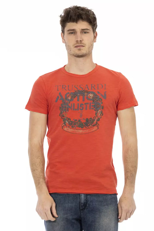 Trussardi Action Rote Baumwolle herren T-Shirt