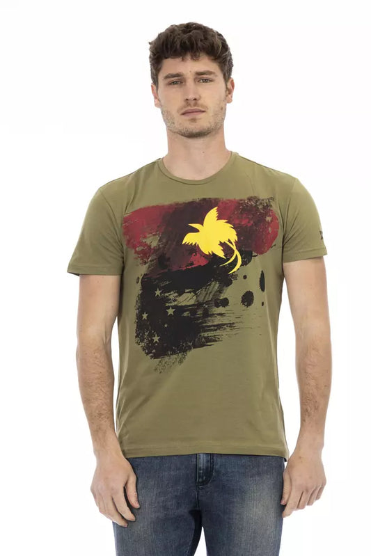 Trussardi Action Grüne Baumwolle herren T-Shirt