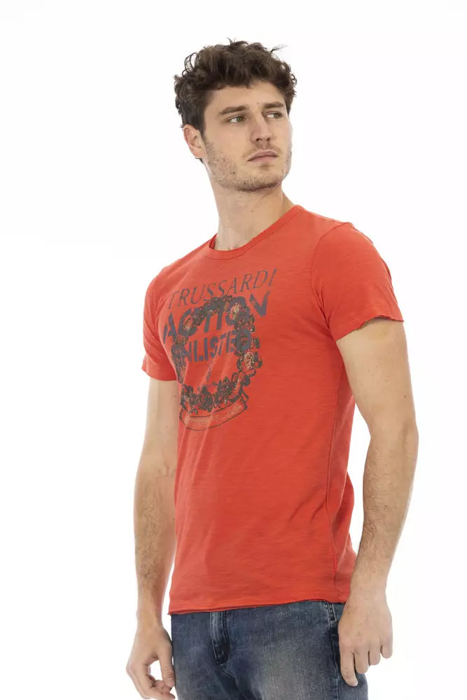 Trussardi Action Rote Baumwolle herren T-Shirt