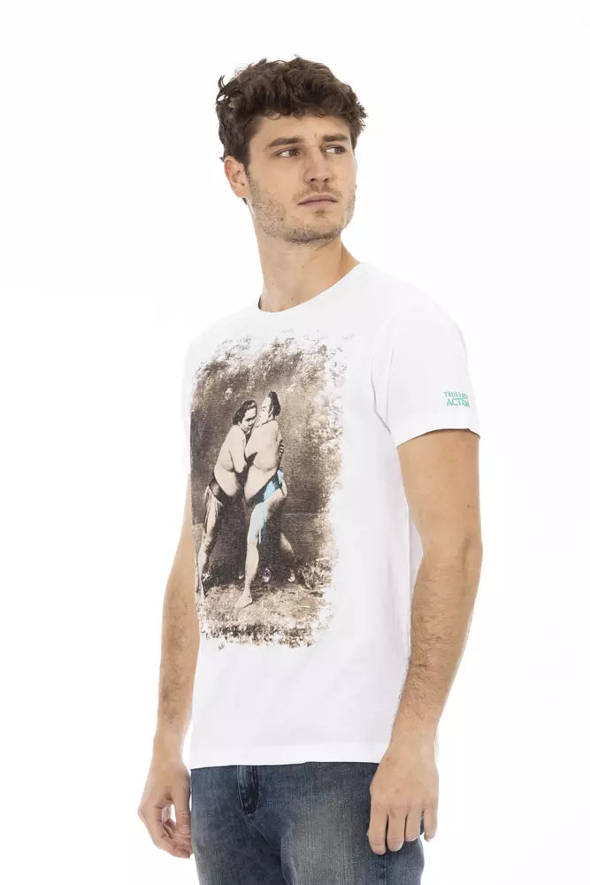 Trussardi Action Weiße Baumwolle herren T-Shirt