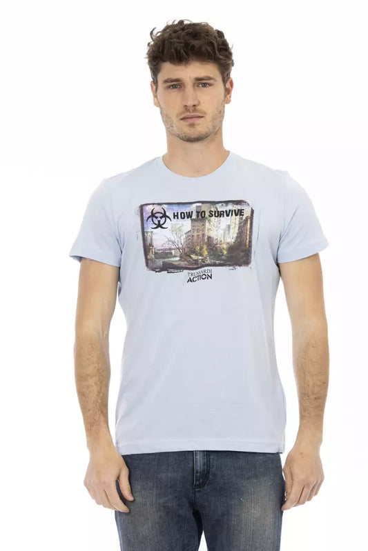 Trussardi Action Hellblaue Baumwolle herren T-Shirt