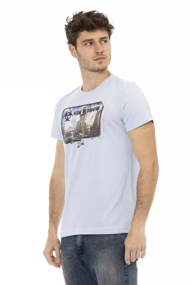 Trussardi Action Hellblaue Baumwolle herren T-Shirt