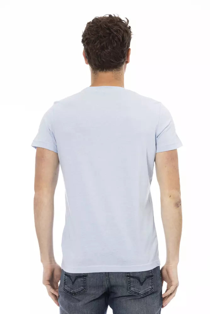Trussardi Action Hellblaue Baumwolle herren T-Shirt