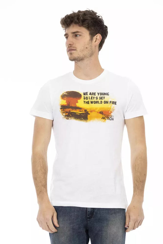 Trussardi Action Weiße Baumwolle herren T-Shirt