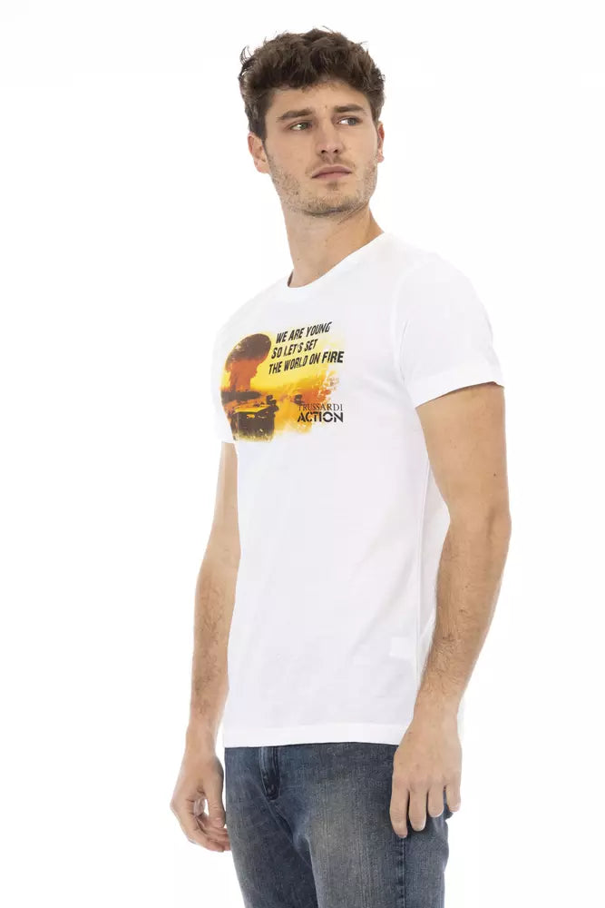 Trussardi Action Weiße Baumwolle herren T-Shirt