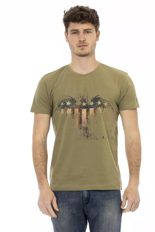 Trussardi Action Grüne Baumwolle herren T-Shirt