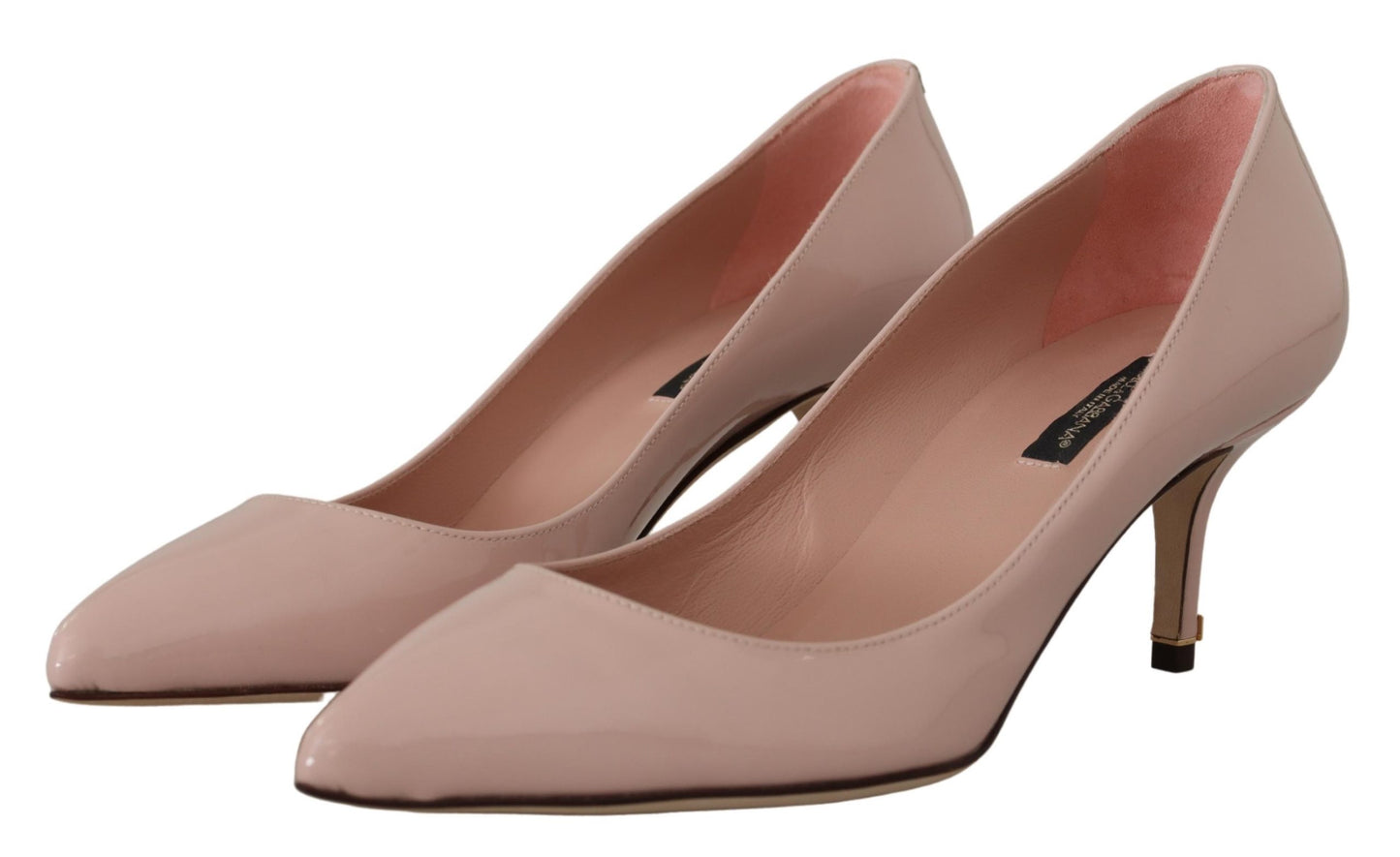 Dolce & Gabbana Chaton en cuir breveté rose Heels escarpins Chaussures